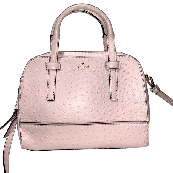 kate spade Handbags - KATE SPADE - Small Felix Riverside Street Ostrich leather satchel in Dusty pink